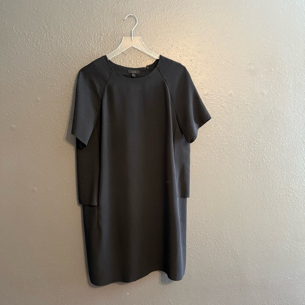 COS Black Layered Shift Dress Size 10